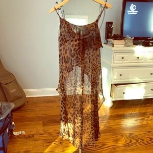 UNIF high-low cheetah shirt